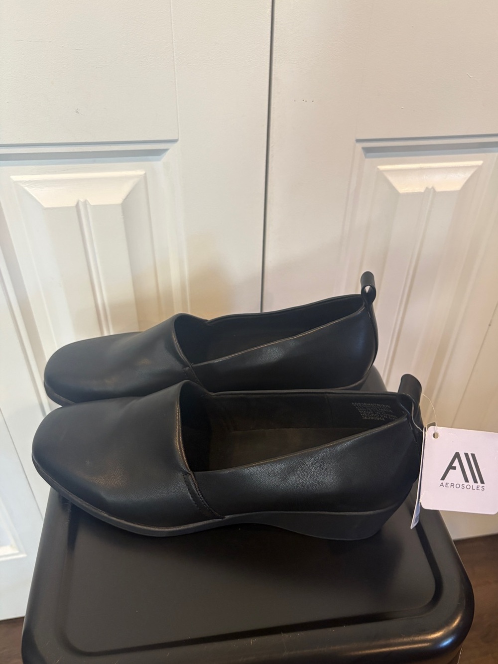 Aerosoles black wedges size 11 wide